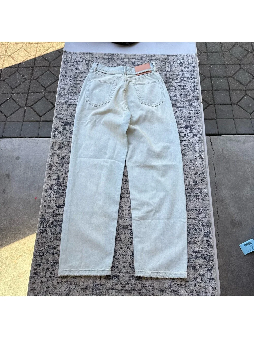 ACNE STUDIOS 1991 Loose Fit Jeans Unisex Size 25x32 Light Blue/White